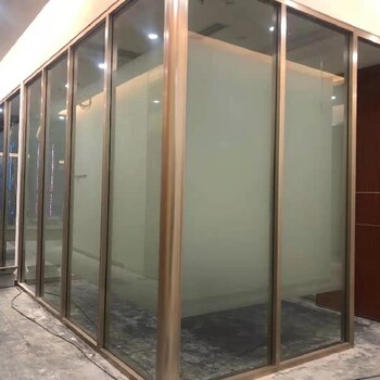 双鸭山办公室铝合金玻璃百叶隔墙加工,办公室铝合金玻璃百叶高隔间