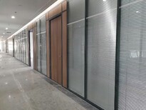 美隔办公室双层玻璃百叶高隔断,静安办公室铝合金玻璃百叶隔墙代理图片3