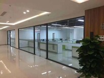 宝山办公室铝合金玻璃百叶隔墙品牌,办公室双玻百叶帘高隔墙图片3