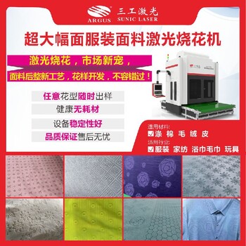 武汉三工激光布料激光印花机,宁波卷对卷服装面料激光烧花机维修