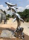不锈钢海豚雕塑款式图