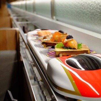 回转寿司设备新干线小火车送餐设备传菜系统设备餐厅机器人