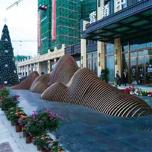 内蒙古镂空不锈钢假山雕塑摆件,不锈钢假山屏风