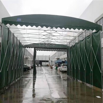 深圳福田大型工地遮阳雨棚仓库雨蓬伸缩雨篷,推拉蓬