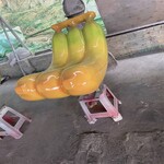 香蕉雕塑模型海南玻璃钢雕塑工程热带水果雕塑