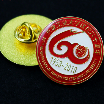天津工业校徽定做企业周年奖章制作大学庆典礼品徽章公司