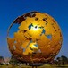 钎拓雕塑不锈钢魔方,湖北鄂州不锈钢镂空球艺术景观摆件