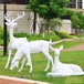 江西抚州旅游区玻璃钢鹿仿真梅花鹿雕塑