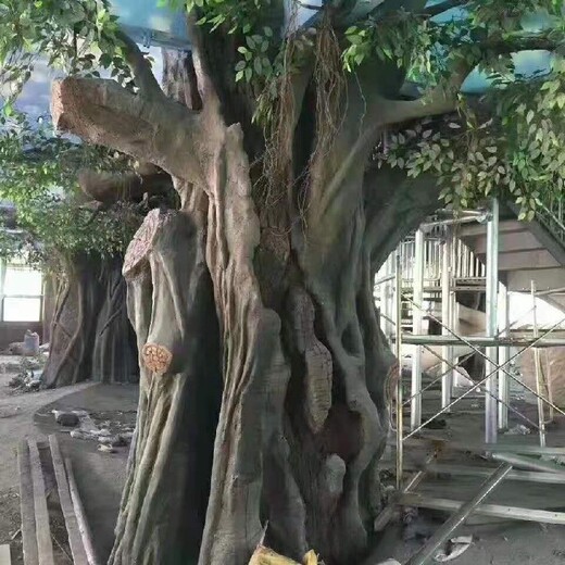 海南旅游区假树水泥仿真假树