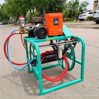 汽油自动卷管打药机电动遥控喷雾器养殖场消毒机