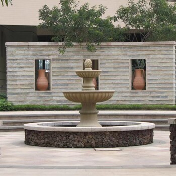 户外大理石喷泉雕塑尺寸定做加工安装,大理石喷泉