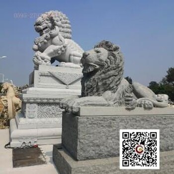 石雕獅子鎮(zhèn)宅石雕麒麟石獅子漢白玉青石石雕獅子惠安石雕廠石獅子港幣獅獅
