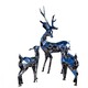 不銹鋼長頸鹿動物雕塑圖