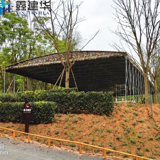广州户外大型推拉式雨棚按需定制,大型移动仓库遮阳棚