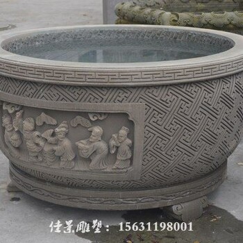 北京顺义供应大型石雕花盆雕塑功能,大理石花盆