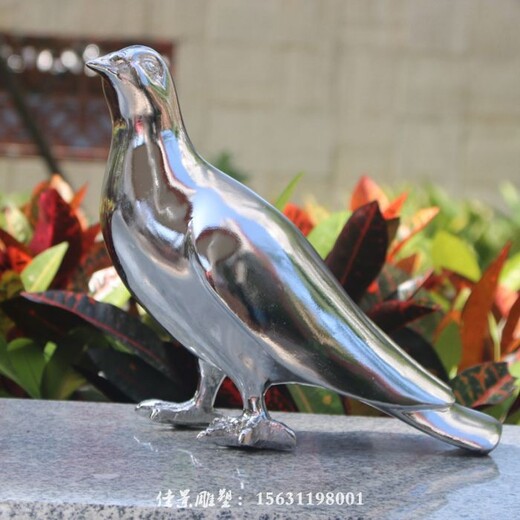 海東定制不銹鋼和平鴿雕塑材質,不銹鋼動物