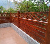 铝木纹横条花园栏杆，庭院景观铝合金横条围栏，园林绿化景观栏杆