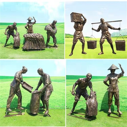 北京民俗农耕文化雕塑场景,农业主题雕塑