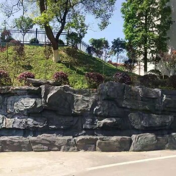 运城永济市小区水泥塑石假山设计
