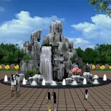 长安区大型假山假山喷泉造景工程图片