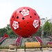 呼和浩特不锈钢镂空球雕塑材质,镂空圆球雕塑