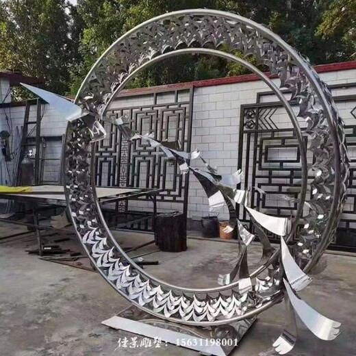 公園不銹鋼圓環雕塑實力企業,創意圓環雕塑