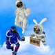 宇航員雕塑圖
