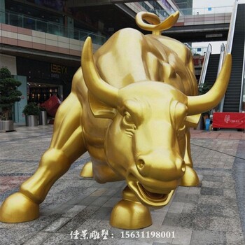 宁波广场铸铜牛雕塑,动物雕塑