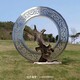 創意圓環雕塑圖