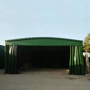 全网定做移动式推拉雨棚折叠式帐篷移动遮阳棚伸缩式防雨棚仓库棚