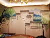 3D立体画墙绘上门餐厅墙体手绘中式风格南京新视角彩绘画师画工精细