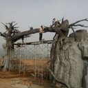 延慶村口假樹門口制作,仿真假樹