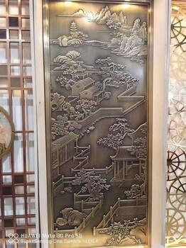 上海现代艺术风格壁画铝艺雕花工艺品纪念品铝艺雕刻摆件热售铝雕壁画浮雕