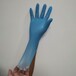一次性无粉蓝色医疗检查防护9寸丁腈手套
