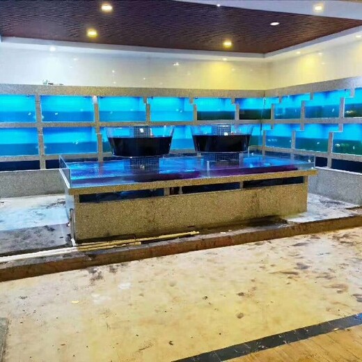 家家乐海鲜池广州一组制冷鱼池,玻璃海鲜池
