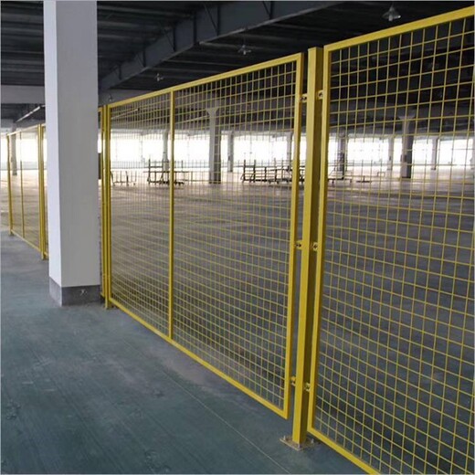 机器人安全围栏-室内安全防护网2米黄色