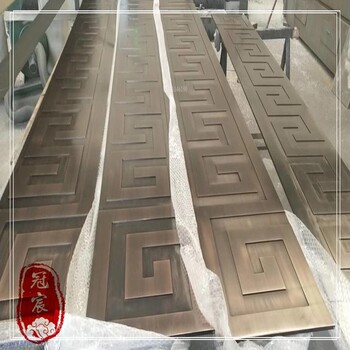 來圖加工定制各類造型雕花鏤空裝飾鋁板酒店各類造型屏風佛山冠宸