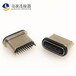 USB连接器type-c防水母座16PIN直立式插板锌合金IPX67级TYPE-C母座