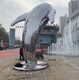 不銹鋼海豚雕塑廠家圖
