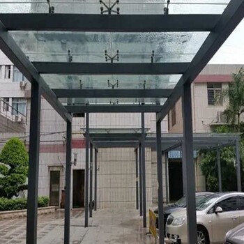 天津河西定制玻璃雨棚公司