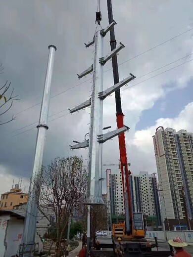青岛35kv电力钢管杆生产厂家,电力钢管杆