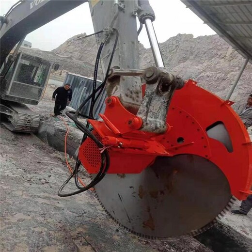 石家庄大型挖机改装岩石锯批发液压锯