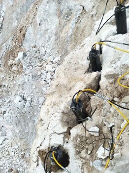 公路改道破石機山上修路硬石頭分裂機巷道掘進