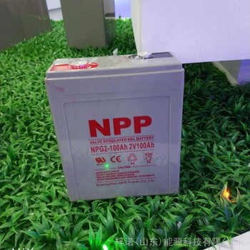 NPP耐普蓄电池NP2-1002V100AH铅酸免维护直流屏光伏储能电源