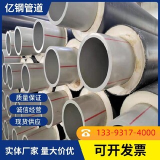 郑州岩棉填充保温管厂家,钢套钢直埋保温钢管图片4