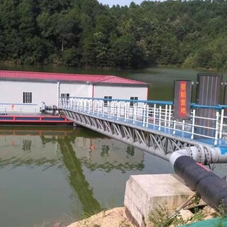 中大泵业浮坞泵站,烟台摇臂式取水泵船报价及图片图片3
