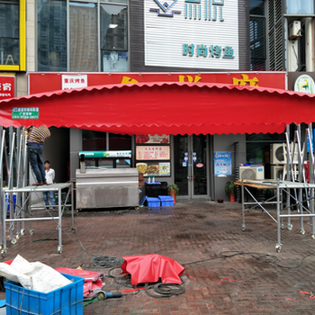 昆明大排檔燒烤推拉棚,戶外移動遮陽篷