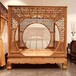 缅甸花梨木架子床聚福纳材风水床款式图片