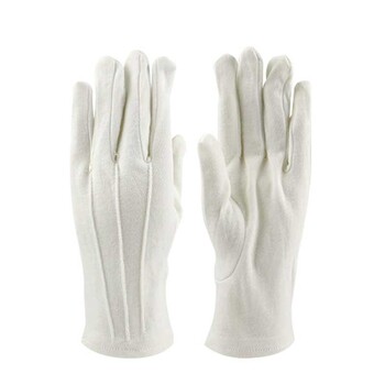 漢盾HD-GP5504滌棉22g背三筋白色禮儀手套10付/打220g/打