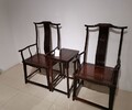 济宁百年工艺大红酸枝圈椅器型优雅,缅甸花梨圈椅